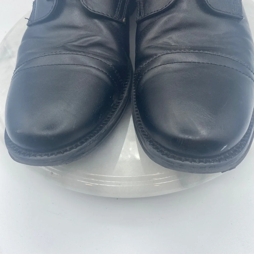 George Mens 7.5 Dress Shoes Black MNGE22GN002L Cap Toe Lace Up Derby
